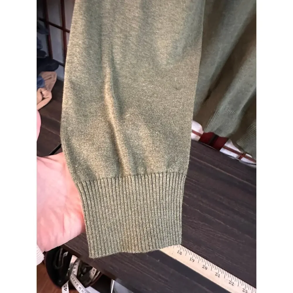 Jos. A. Bank V-neck sweater Men's Sweater XXL 100% Pima Cotton Green